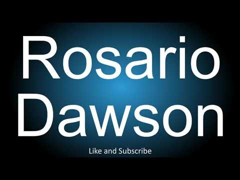 How to correctly pronounce - Rosario Dawson.