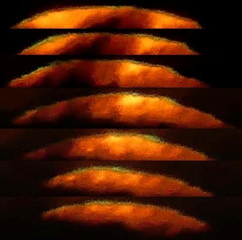 green rim sequence of seven pictures