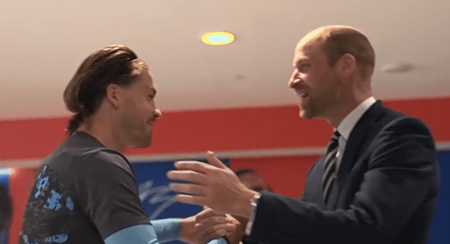 Prince William hugs Manchester City’s Jack Grealish ahead of FA Cup Final after his team Aston Villa knocked out – The Sun