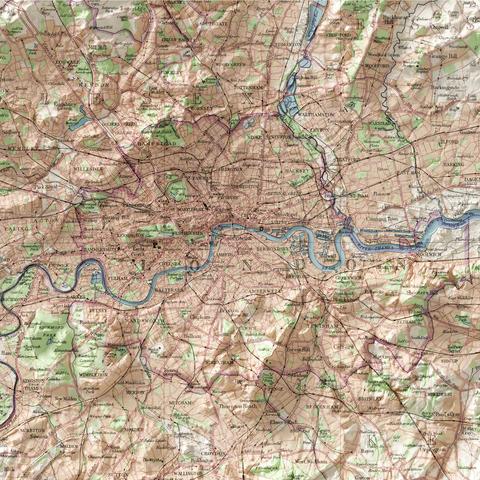 A topographic map of London