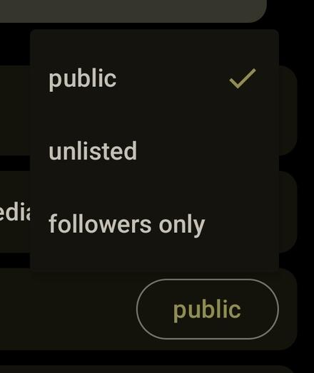 Pixelfed allows to send posts followers only, unlisted and public. but not direct