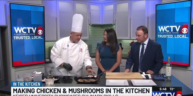 Chef James Taylor introduces us to two French dishes students at Keiser University are making