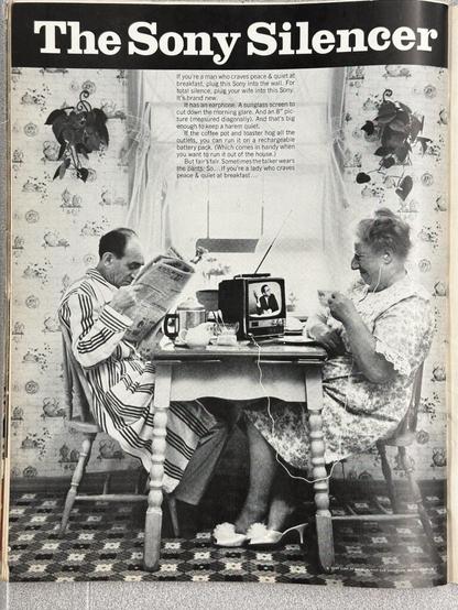 1967 - The Sony Silencer, sexism at its “finest”