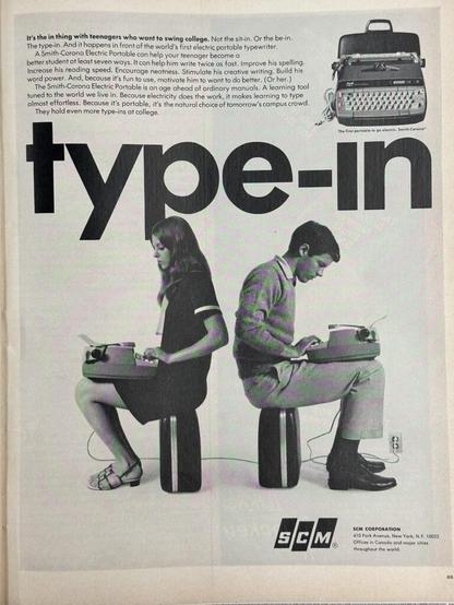 1967 - “It’s the in thing with teenagers who want to swing college”