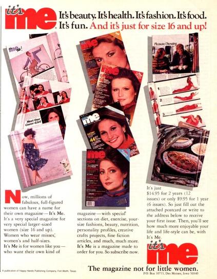 It's Me: The magazine not for little women. 1983 advertisement.