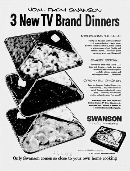 May 22, 1960: Swanson TV Dinners Advertisement - Minneapolis Sunday Tribune