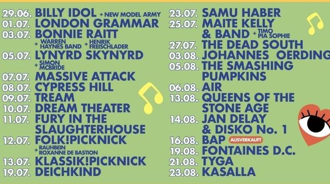 Programm des Kunstrasen in Bonn.
Rock und Pop unter freiem Himmel