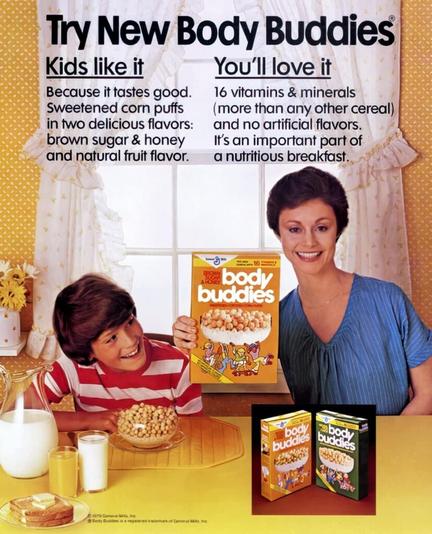 Body Buddies cereal 1970s