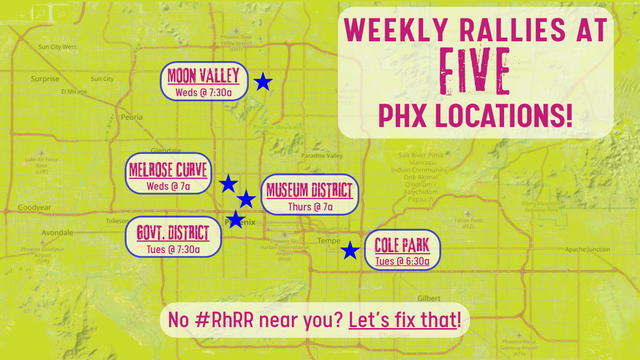 Map showing all locations in Phoenix.