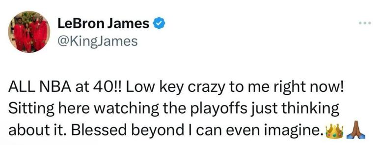 Bron on making All NBA