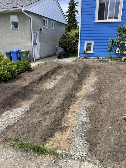 Another picture of the tracks but they are now devoid of rocks.