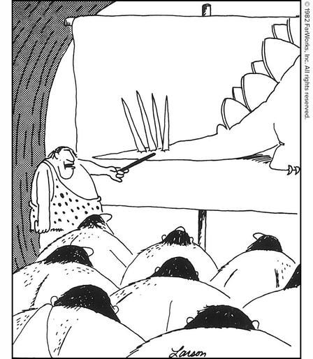 “Now, this end is called the thagomizer … after the late Thag Simmons.
https://en.wikipedia.org/wiki/Thagomizer”