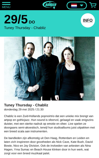 Tuneythirsday in de Bunker, Gemert, met Chabliz.