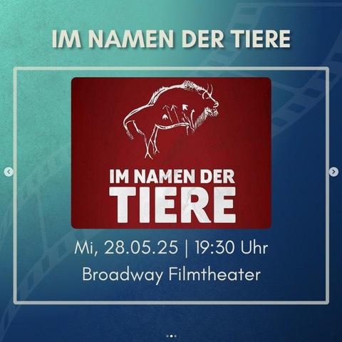 Sharepic mit den Daten aus dem Tröt. Das Sharepic ist blau mit weißem Text. Der Titel des Films steht in einem roten Rechteck in der Mitte des Films zusammen mit einer Zeichnung von einem Bullen.