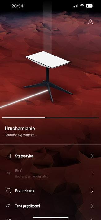 Aplikacja pokazująca uruchamianie.