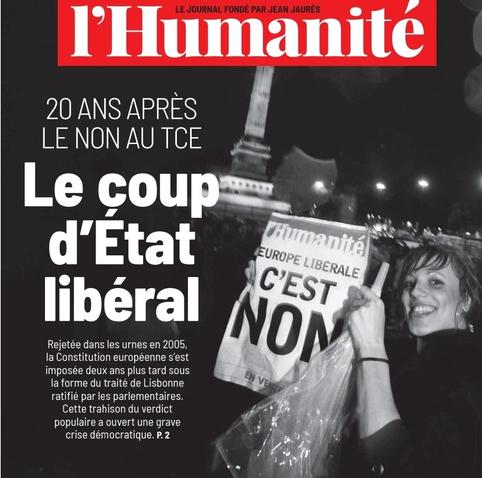 Une Humanité 20 ans tce coup d'état liberal