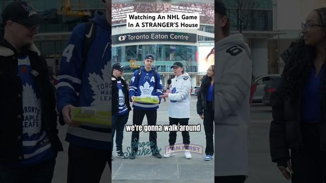 We watched a Toronto Maple Leafs game inside a stranger’s house! #leafs #nhl #hockey #challenge