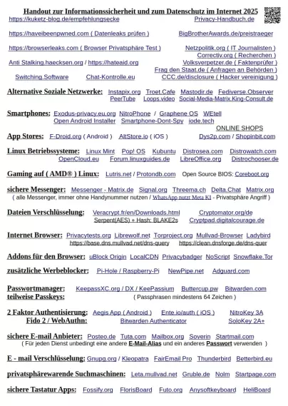 Meine Datenschutz und Privatsphäre Übersicht 2025, für Jedermann