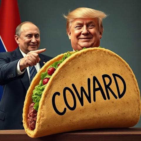 Donald Trump is Vladimir Putin's cowardly taco.