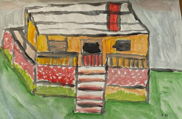 "That House" Gouache on paper