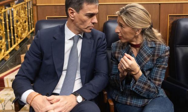 Pedro Sánchez y Yolanda Díaz, juntos en el Congreso (Europa Press via Getty Images)