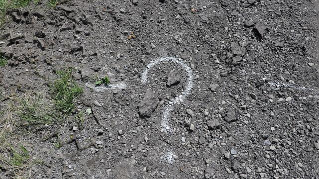 A large question mark seen on a roadside site on my recent Catskills photo-walk.