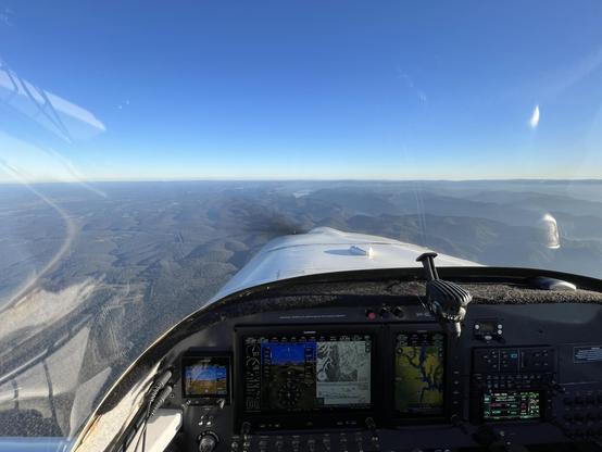 View out the front approaching CN2WC at 5400’ altitude.