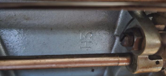 H3 stamped on under carriage