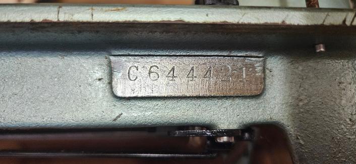 Serial number on sewing machine c644421