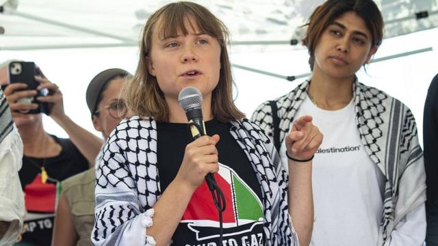 Greta Thunberg boards Gaza aid ship aimed at breaking Israel's blockade