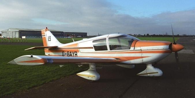 An airplane: Robin HR.100  taken during The Squadron New Year Fly-in, North Weald, 05-01-2003