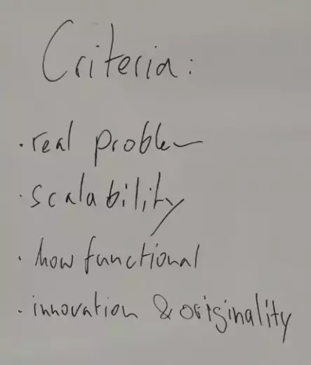 criteria for the hackdays jury