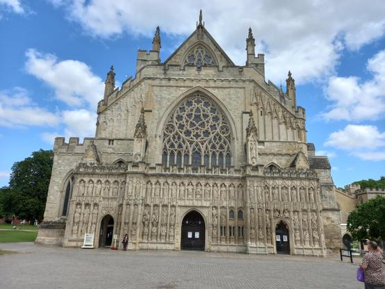 Entrance of Exeter Cathedral.