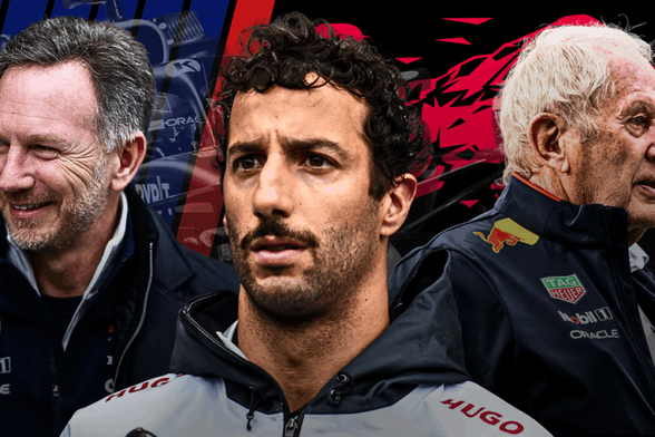 christian horner, daniel ricciardo, helmut marko, red bull, rb, graphic