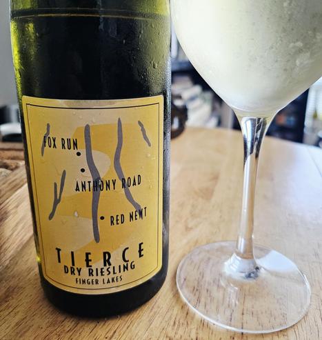 2013 Tierce Riesling from the Finger Lakes, a blend from Fox Run, Anthony Road and Red Newt