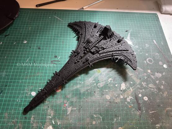 Model painted black
