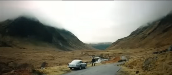Bond pulled over on a road