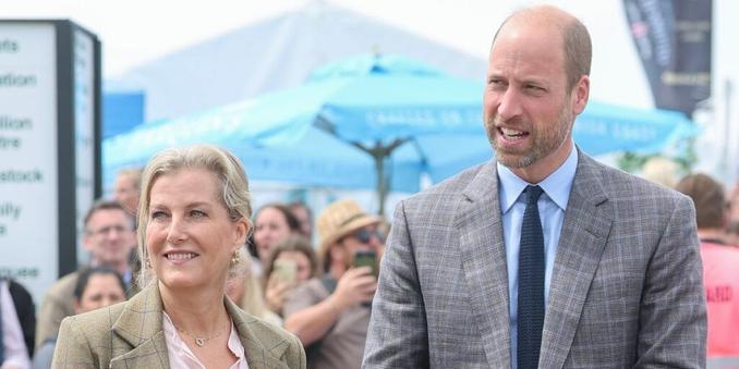 Prince William and Duchess of Edinburgh join forces for rare royal engagement in Princess Kate's absence