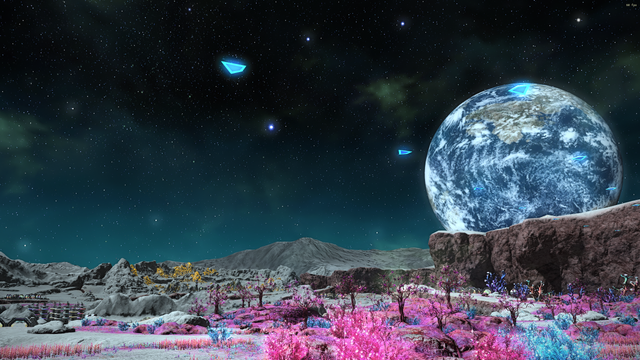 Part of the new Lunar crafting and gathering area in Final Fantasy 14.