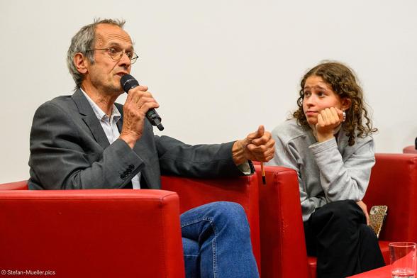 Panel-Diskussion zur Klimakrise hier Prof. Dr. Niko Froitzheim, Samira Ghandour, Fridays for Future. Grimm-Zentrum, Humboldt-Universität zu Berlin, 05.06.2025