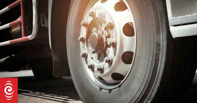 Front Truck Wheels Tires. Rubber, Wheel Tyres. Freight Trucks Transport Logistics. Auto Service Shop.