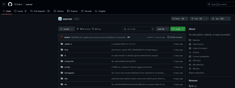 XLibre está alojado en GitHub.