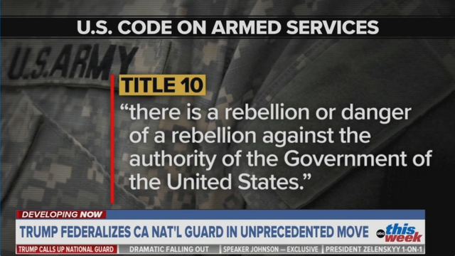 Title 10 of the U.S. Military Code expressly lays out the authority to deploy the military on U.S. streets: "...if there's danger of a rebellion" against the United States.

...You know. Like we saw on January 6th.
