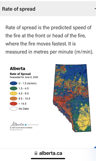 #GreenWashing #ClimateChange #StolenLands #Indigenous  Alberta has wild fires & bans. Banff is a tinderbox waited to flare. Guess how close to the #g7? Banff to Kananaksis 33min (44.5 km) Banff to Calgary 1h 22min (127 km)  https://www.rmoutlook.com/banff/banff-national-park-hits-extreme-fire-danger-10769822  Fire map: https://www.alberta.ca/fire-danger