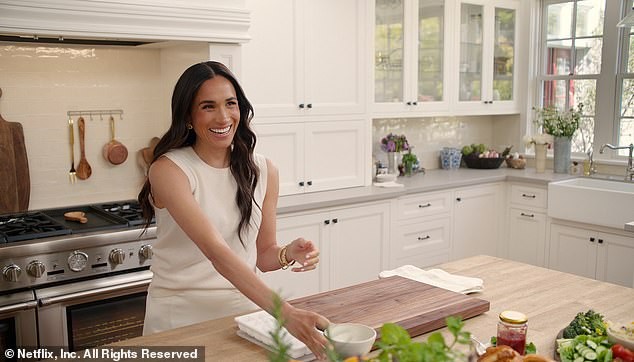 Meghan Markle, Duchess of Sussex, in her recent cooking and lifestyle show With Love, Meghan