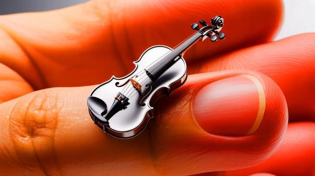 Illustration de la création du plus petit violon du monde à l'échelle nanométrique. Image réalisée par IA.