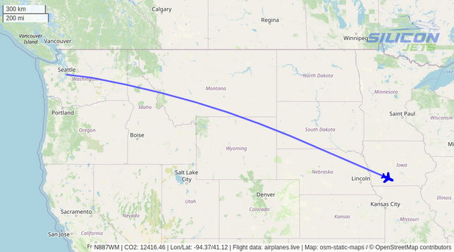 N887WM since Mon Jun 09 2025 15:12:41 GMT+0000 (Coordinated Universal Time)