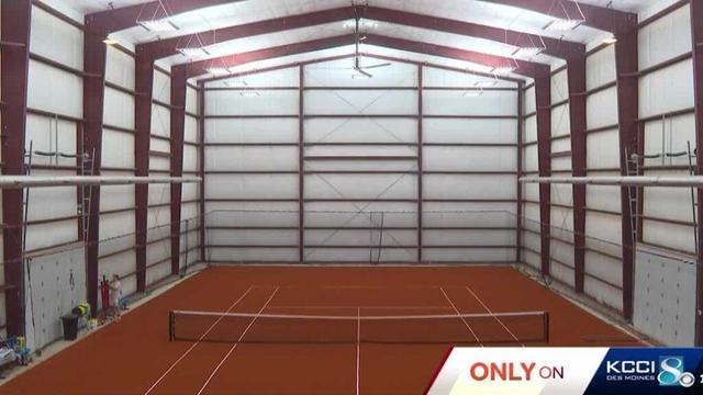 Ames, Iowa is home to rare indoor red clay tennis court