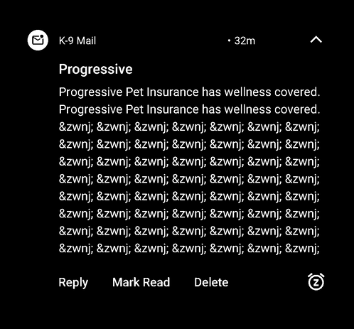Absolutely munged HTML email