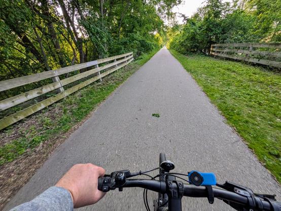 Bicycle trail from the point of view of a bicycleist